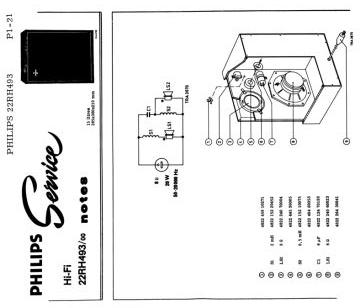 Philips 22RH493 00 schematic circuit diagram